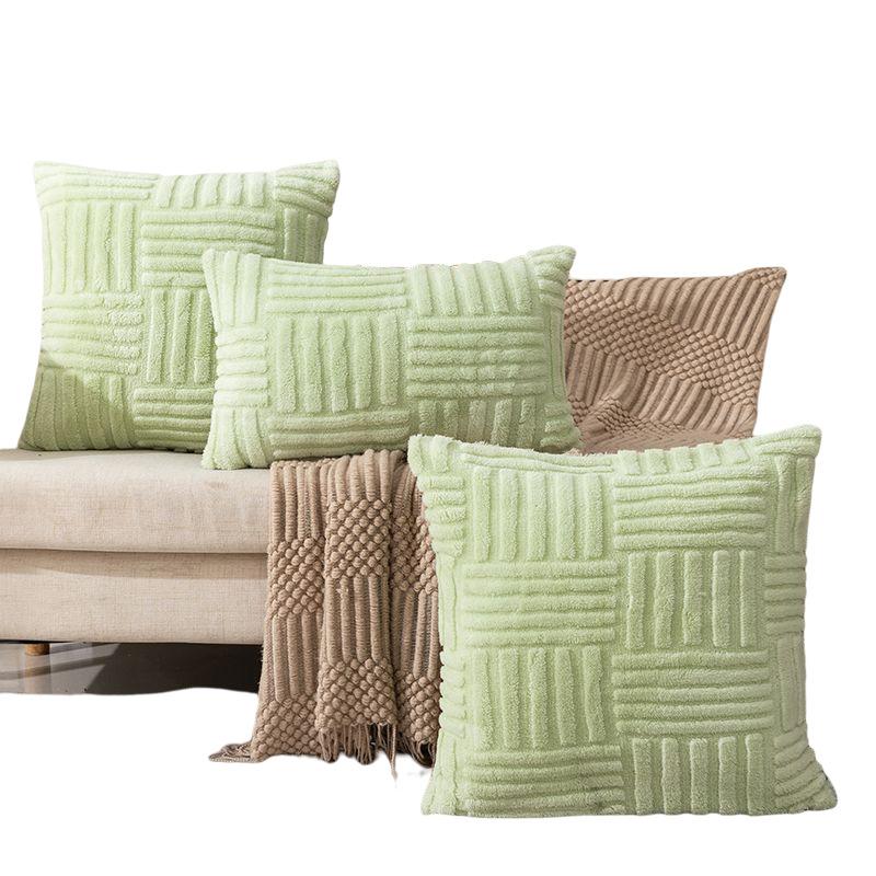 Push Pillowcase Without Core Braided Plush Pillowcase Office Sofa Waist Pillow Bed Head Cushion