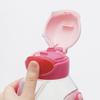 Skater Water Bottle with Kimi To Idol Children's Straw, 530ml, One-Push Operation, PreCure, Girl's Design, PDSH6DX-A