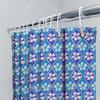 Blue and White Flower Pattern Shower Curtain Waterproof Bathroom Decor Modern Print 3D Fabric Bath Mat Rug Non-slip Microfiber T
