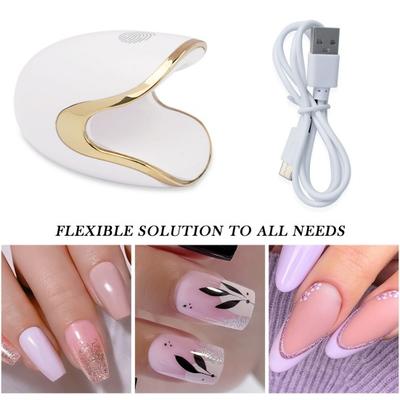 Portable Gel UV Nail Dryer with 3 LEDs Soft Lighting No Dazzling LED Nail Lamp To Quick Bake Dry Nail Polish Professional Home DIY Manicure