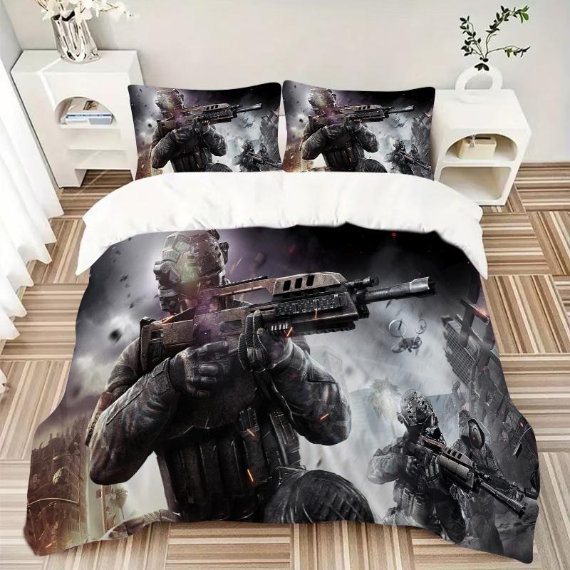 Warfare Future Soldier Print 3Pcs Bedding Setduvet Cover With 2 Bedropillowcase Home Birthday Gift