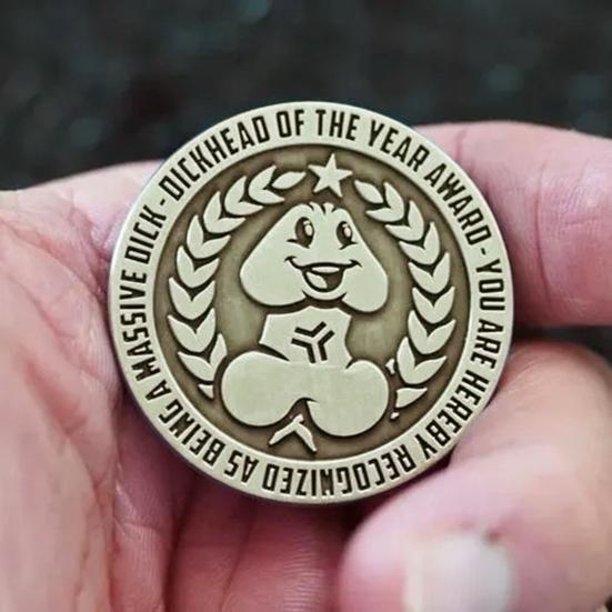 

10 шт. монета «Dickhead of the Year» награда «Dickhead» памятная медаль вызова металлическая коллекция монет фестиваль сувенир на память