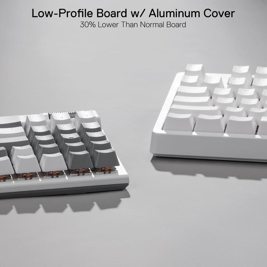 Redragon K655 Wired Mechanical Gaming Keyboard 78 Keys Hot Swap Mechanical Keyboard with Aluminum Cover Board Upgraded Socket and Onboard Keys Quiet
