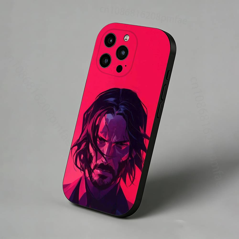 Cool J-John Wick iPhone Case For 17 Air 16 Pro Max 16e 15 Plus 14 13 12 11 Back Protector Cover iPhone12