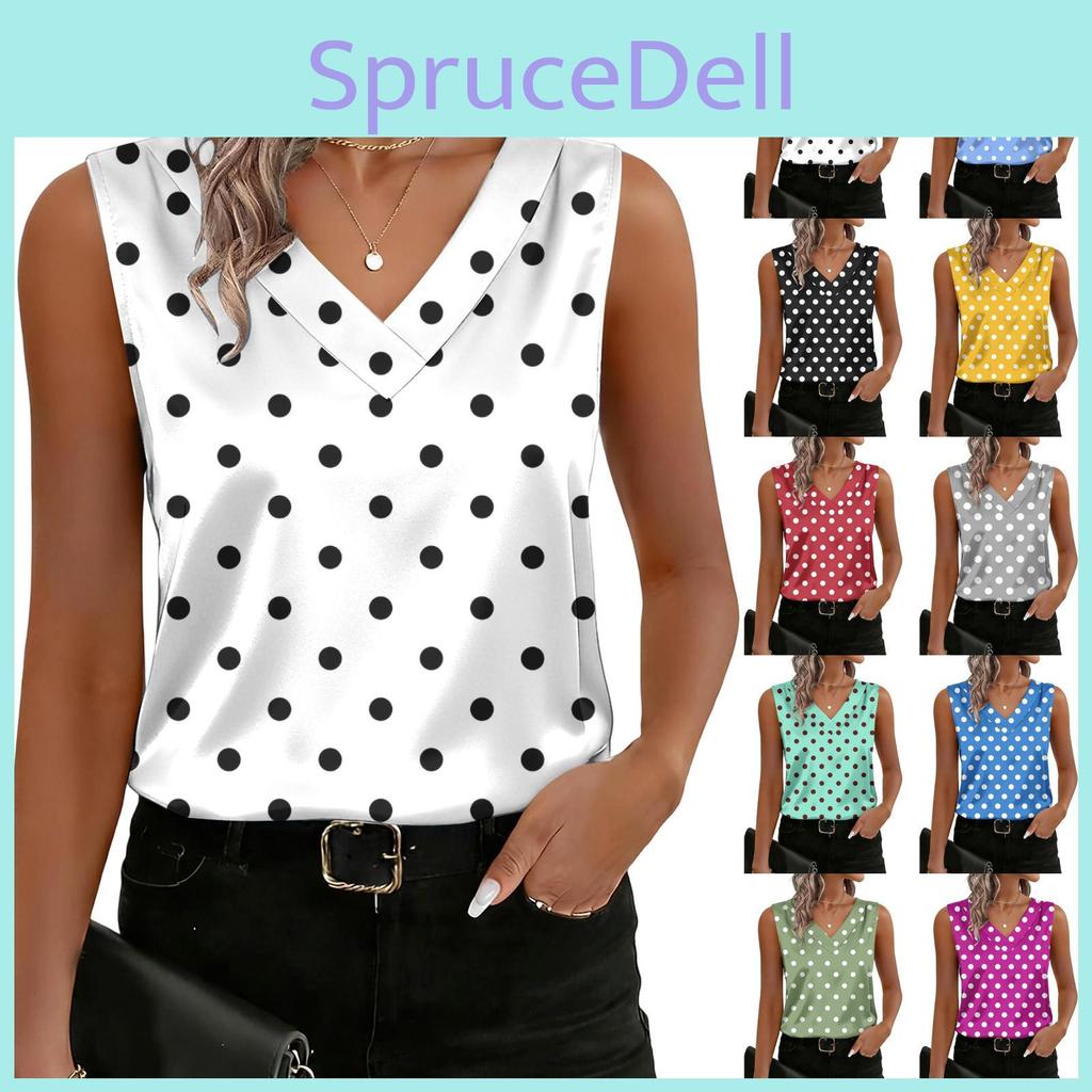 Polka Womens Fashionable Printed Dot Blouse