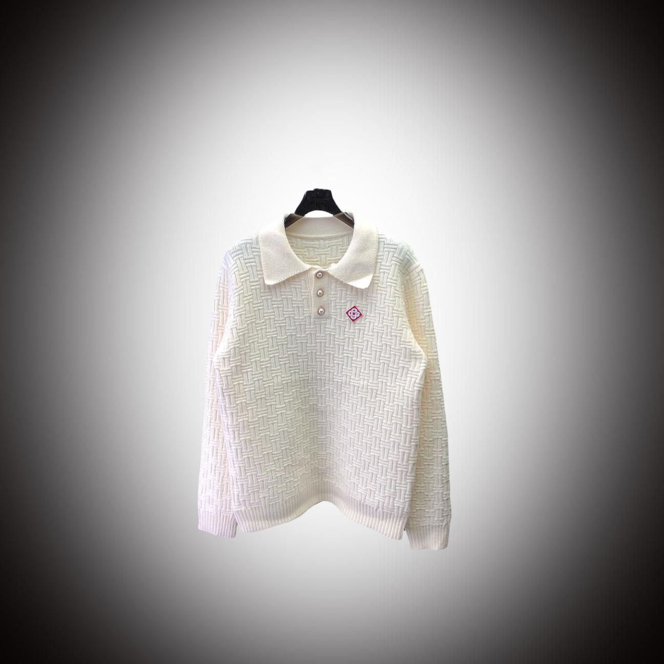 2024 Autumn/Winter European & American Men s Casual Polo Collar Knit Sweater - Trendy, Loose, Versatile L