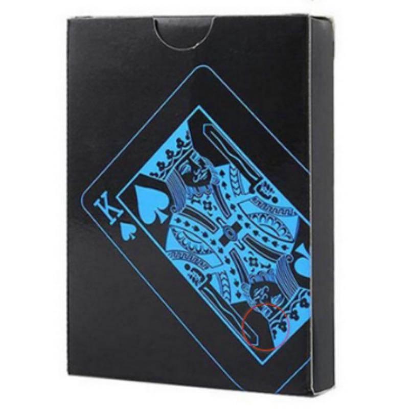 1Set Waterproof Pure Black Plastic Poker Board Game Card PVC Magic Playing Card