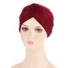 Nové dámské zlaté stříbrné turbanové čepice chemo bandana hidžáb plisovaná indická čepice turbante klobouk dámský šátek na vlasy muslimská pokrývka hlavy