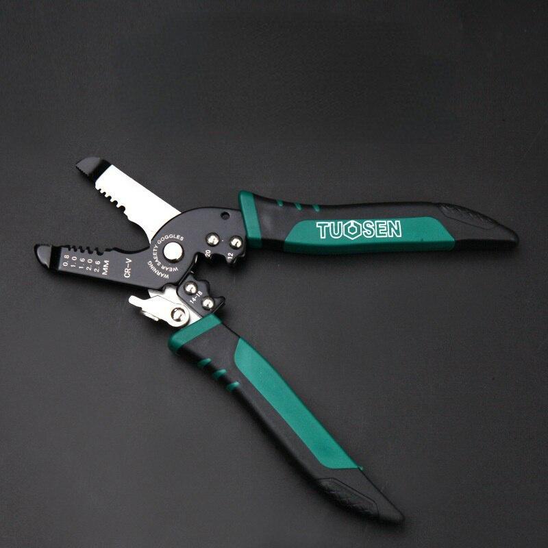 Portable Multifunctional Wire Stripper Crimping Pliers Electrician Manual Cable Stripper Cable Cutter Stripping Pliers Wire Pulling Plier LS