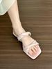 Soft and easy to wear! Pink purple flat-soled sandals women wear sandals soft-soled shoes in summer