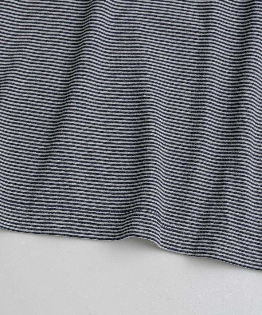 Bihebieo Crewneck Stripe L/S Shirts Grey/Navy