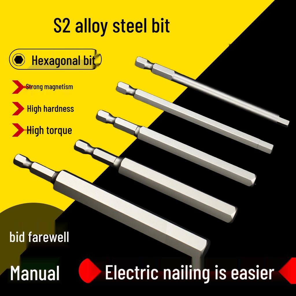 S2 Hexagon Magnetic Impact Driver Bit Set for Electric Screwdrivers