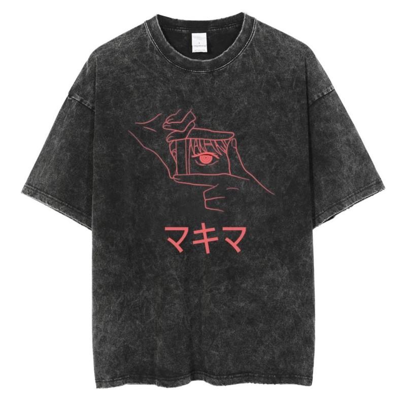 HUANHUSHENG Cotton T-shirt Man with a Chainsaw 3XL