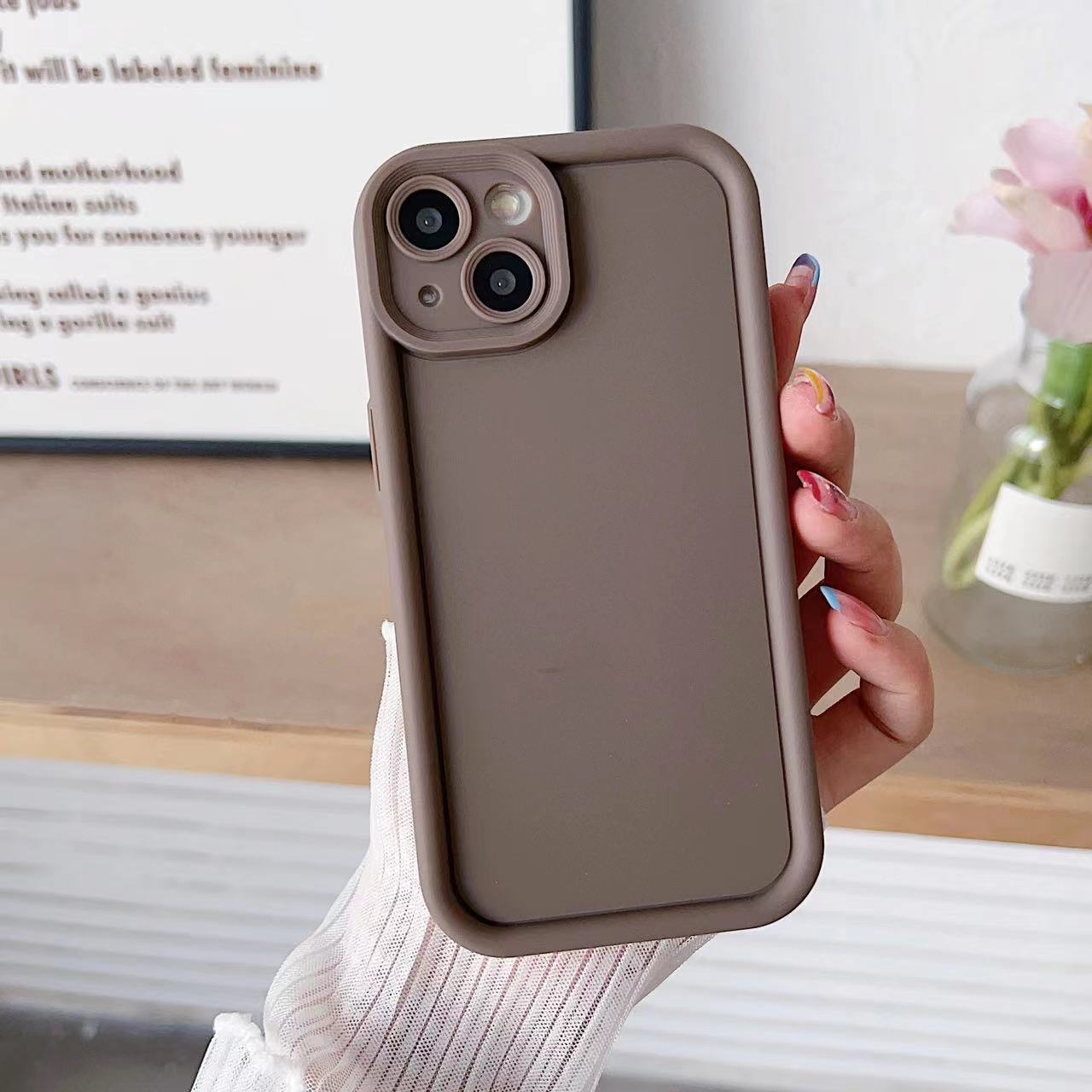 

Tianyan Ladder Solid Color 15 Phone Case TPU for Cream for Apple 17 Soft Case for IPhone 16 Promax Set Apple 11promax