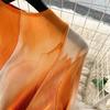 Französisches Kleid für Damen, leicht, luxuriös, schweres Plissee, schmal, langes Design, Swoosh-Druck