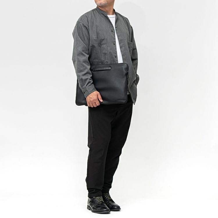 Tomoe Trion Official Baseball Glove Manufacturer's 2-Way Clutch Briefcase, Genuine Leather, Clutch Bag, Handbag, Pouch, Long Wallet, Men's Small SLIM