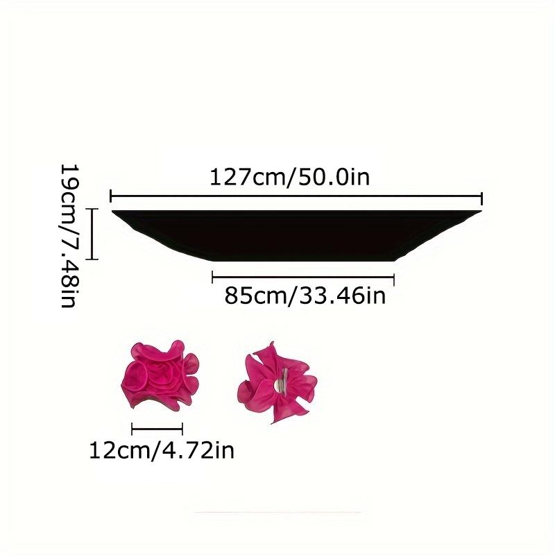 1PC Clothing Fashion Multi-purpose Outfit Elegant Adorn Long Silk Scarf Temperament Accessories Eye-catching Rose