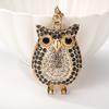 Rhinestones Owl Keychain Exquisite Owl Crystal Keychain with Rotating Lobster Clasp Elegant Bag Charms