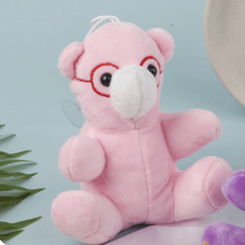 

Plush Bear Stuffed Animal Doll Pp Cotton Filled Plushie Kids Gift Decor 15cm рожевий