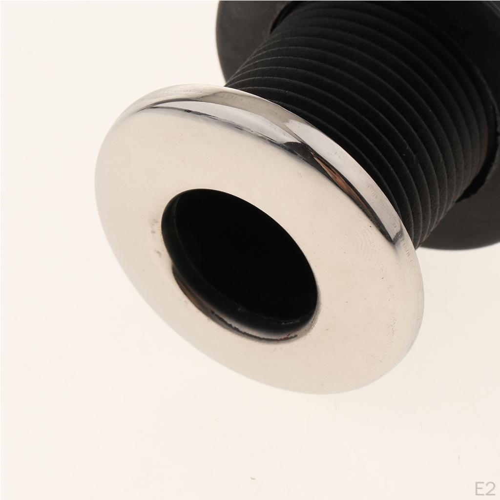 90 Degree Thru-hull Fitting Marine Boat Hose with Stainless Rim
