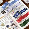6 Rolls Star Washi Tapes Starry Stars Decorative Paper Tape Adhesive 1.5cm*5m Multi Dots Plaid Bubble Pattern Masking Tape