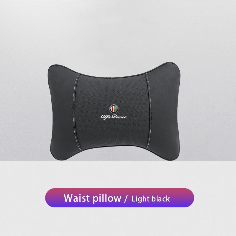 1Pcs Car Seat Headrest Auto Logo Neck Pillow For Alfa Romeo 156 159 147 4C 8C 166 Giulia Giulietta Mito Stelvio Spider GT Tonale