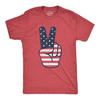 Mens Vintage USA Flag Peace Sign T-Shirt, 4th July