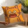 2 Funny And Silly Cat Pattern Pillow Case Home Living Room Decoration Linen Pillowcover Pillow Cases Cushion Cover