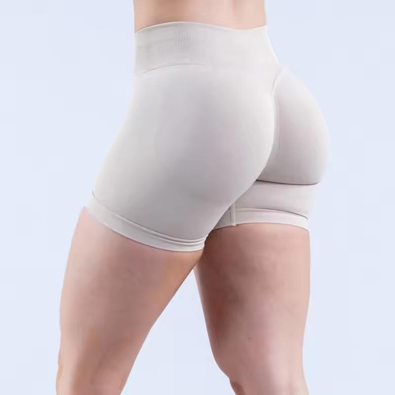 Pantaloni scurți de gimnastică Impact Femei Fitness Sport Pantaloni scurți pentru motocicliști 4.5" Cu bandă joasă cu nervuri Pantaloni scurți pentru yoga Antrenament Scrunch Butt Leggings fără sudură