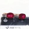 Purple Gold Inlaid Egg Surface Redstone Earrings Light Luxury Temperament Rose Gold Plated Earrings