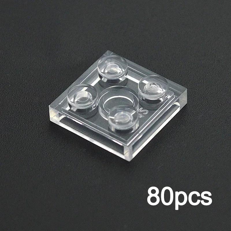 MOC Transparent Bulk Bricks 1x1 2x4 1x4 Clear Building Block Wall Panels and Baseplates