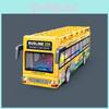 Bus Plastic Sightseeing With Sound And Light Functions Children Toy Inertia