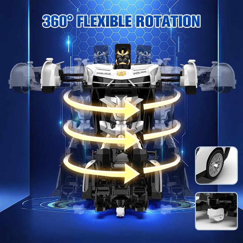 1:18 Remote Control Police Car/Robot Transformer - Spider Iron Man Edition