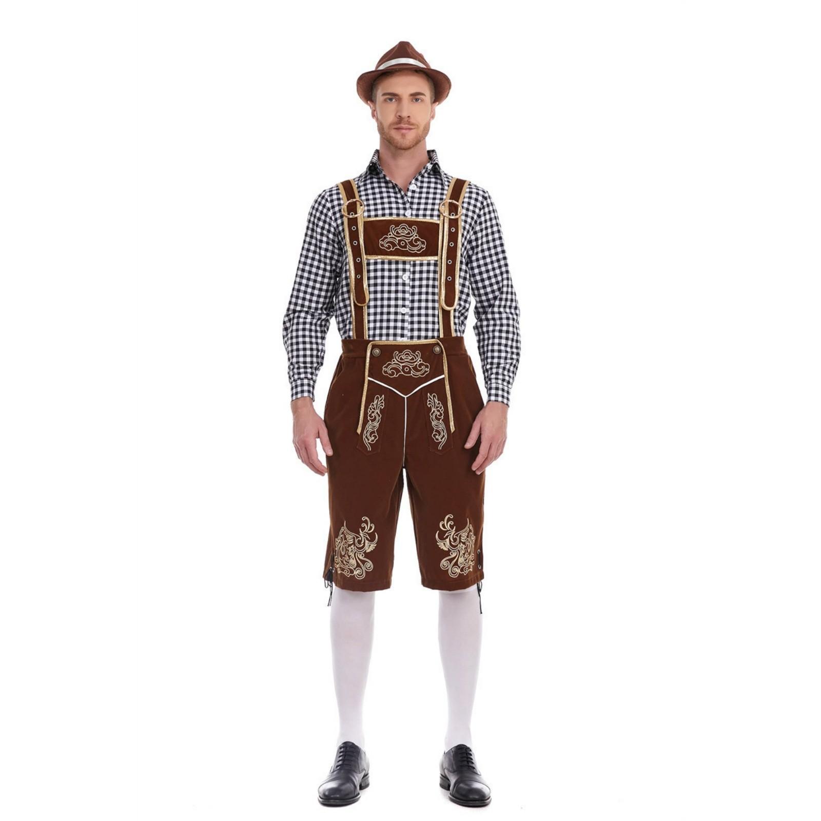 Vīriešu bavāriešu Oktoberfest kostīms - Rūtaina