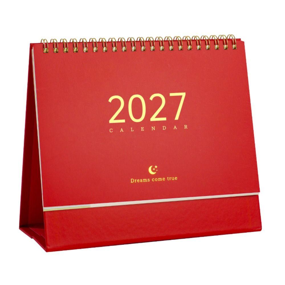 Paper Monthly Planner Morandi Color Flip Calendar Minimalist 2027 Desk Calendar  Desktop Decoration