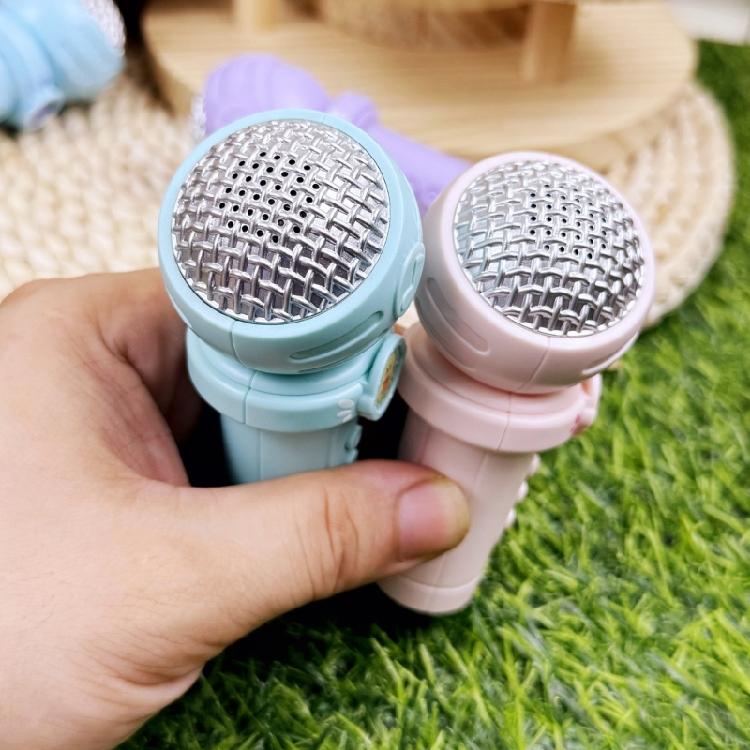 Kids Microphone Keychain Shape Recorder Pendant Reusable Recording Function Compactly Keyring Design Safe ABS Gift Item