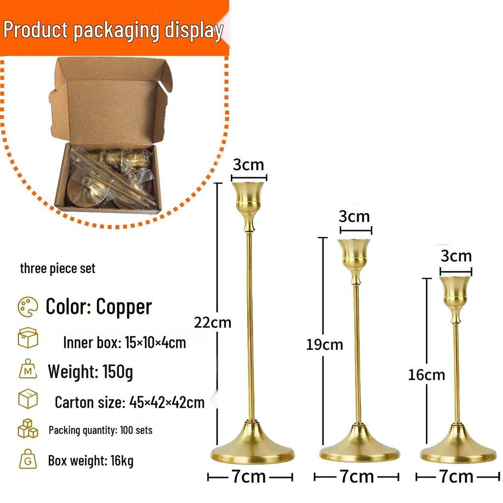 European Minimalist Candlestick Ornament for Candlelight Dinner & Wedding Décor