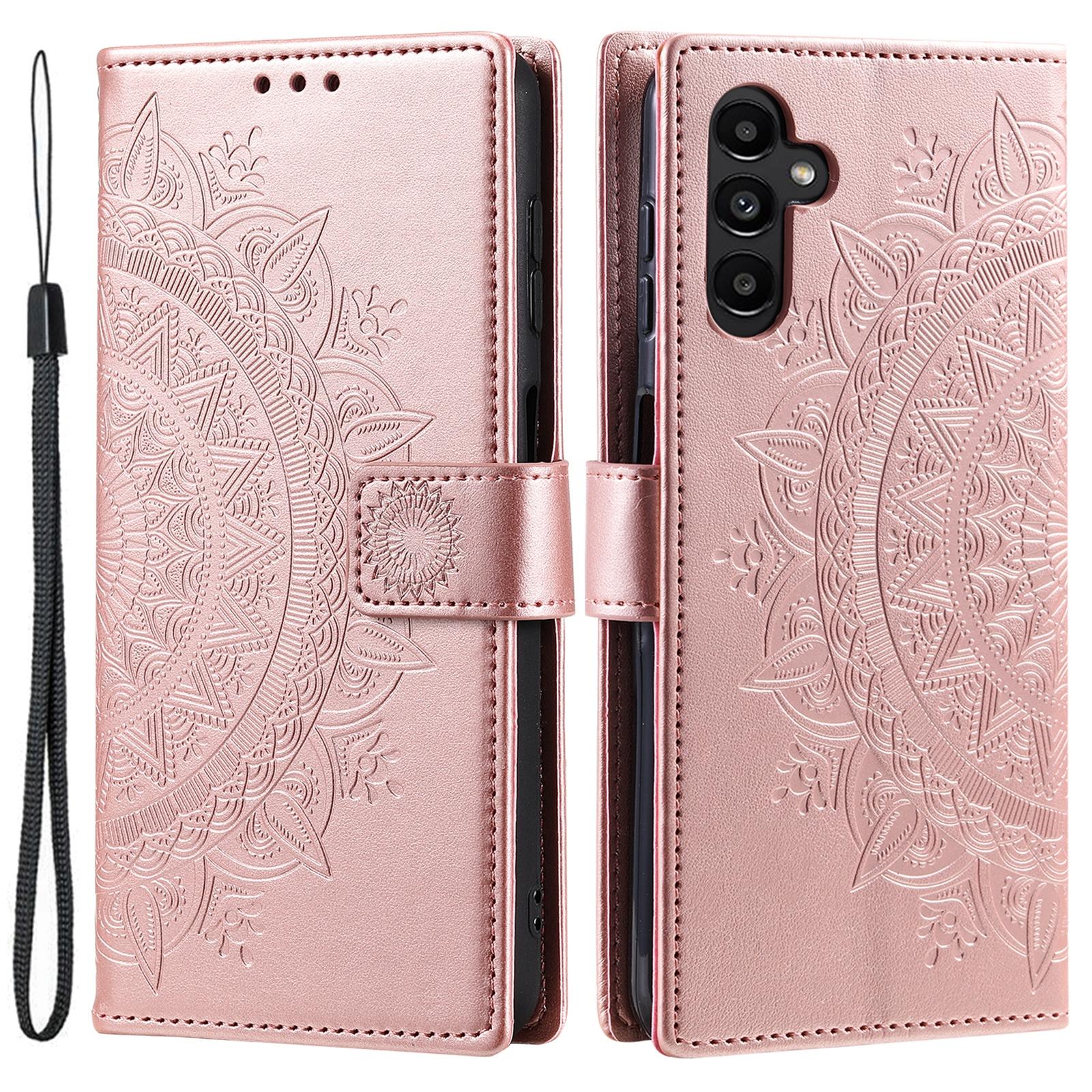 

For Samsung Galaxy S25+ Case Imprinted Totem PU Leather Wallet Stand Phone Cover B
