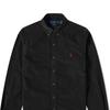 Polo Ralph Lauren Solid Logo Embroidered Long Sleeve Shirt Men Shirts Black 710818761-009