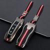 Zinc Alloy Car Key Case For Porsche Panamera Cayenne 911 971 992 Spyder Carrera Macan Boxster Cayman Accessories