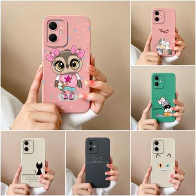 Чехол для Xiaomi Redmi Note 12 Pro + 12S 12R 8 9 10 11 Pro Plus, чехол для телефона с милым котом, мягкий силиконовый противоударный матовый противоударный чехол для бампера Redmi