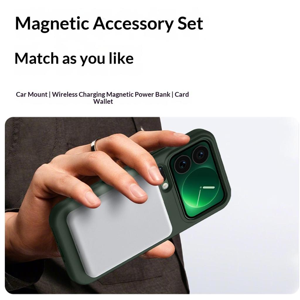 Für Xiaomi 17 Pro Max Magnetische Hülle Hautfreundliches Flüssigsilikon + PC Handyhülle