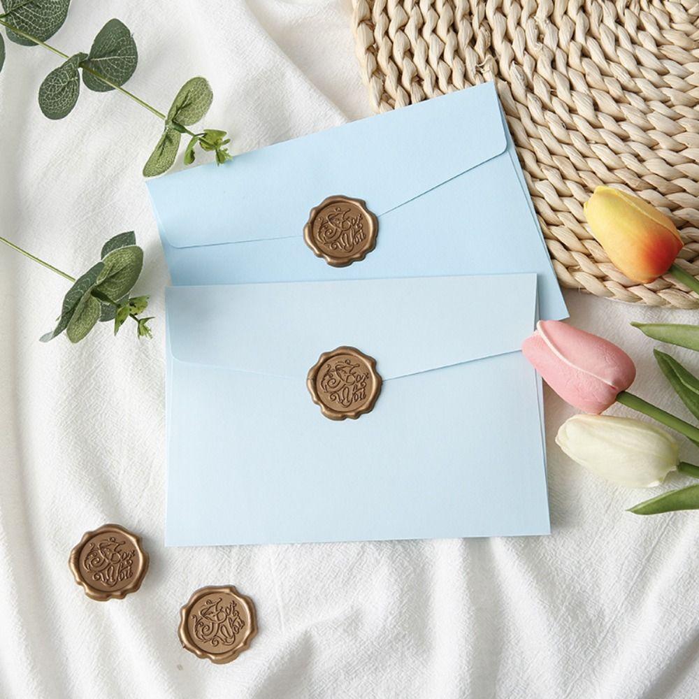 10pcs Blank Invitation Cards Candy Color Packing Envelope Macaron Color Envelopes Decoration Gift