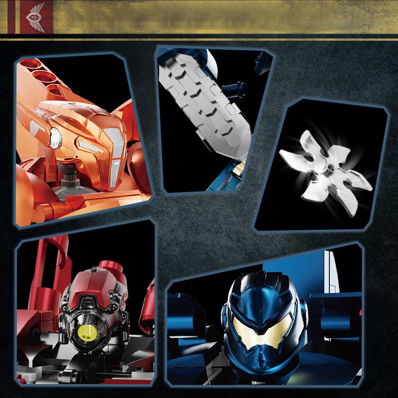 Urban Modern Mech Series Dangerous Wanderer Saber Athena Transforming Mech Robot Display Adult And Children Building Blocks