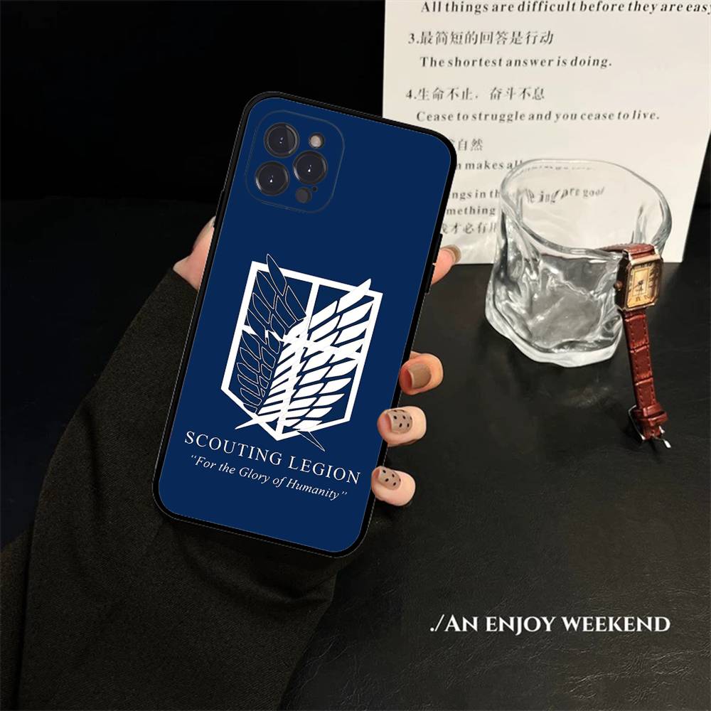 Anime A-Attack On Titan Phone Case For IPhone 16 15 8 7 6 6S Plus X SE XR XS 14 11 12 13 Mini Pro Max Mobile Case