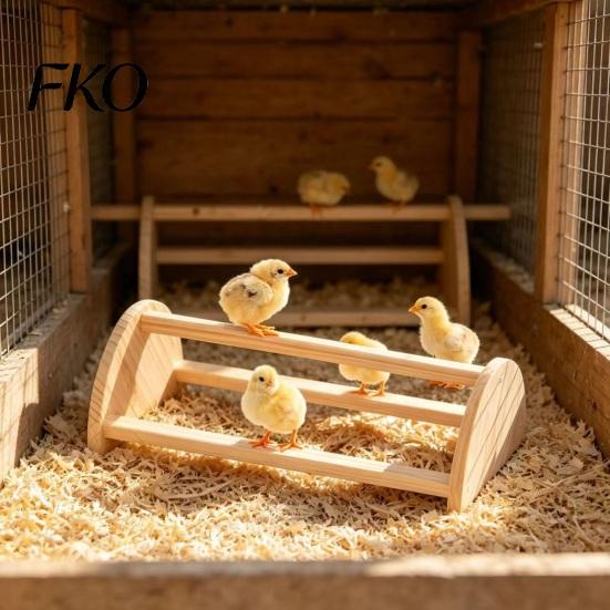 Hühnerstange Holz Küken Sitzstange Ständer, Kiefernholz Stange, Halbkreisförmiges Geflügelstall Spielzeug Klettergerüst für Aufzuchtbox Papageien Gebrauch, Montage