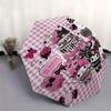 My Melody, Kuromi Automatic Open/Close Umbrella-Cute Umbrella with Cute Design, Portable 3-Fold Compact Umbrella for Men & Women, Halloween