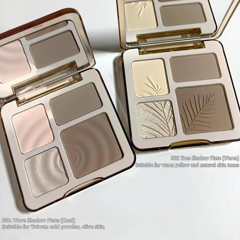 4 Colors Long-Lasting Matte Highlighter Bronzers Palette Face Shading Grooming Powder Makeup 3D Face Contouring Bronzer Cosmetic