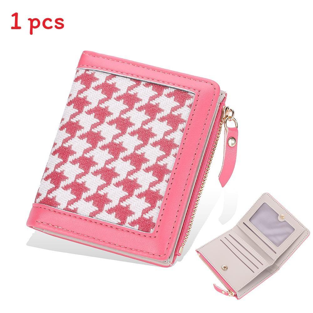 Simple Thousand Bird Pattern Women Casual Square Short Wallet For Daily Use