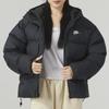 Nike Unifarben Winddicht Warm Kurz Kapuzen Sport Pufferjacke Damen Jacken Schwarz FD8291-010